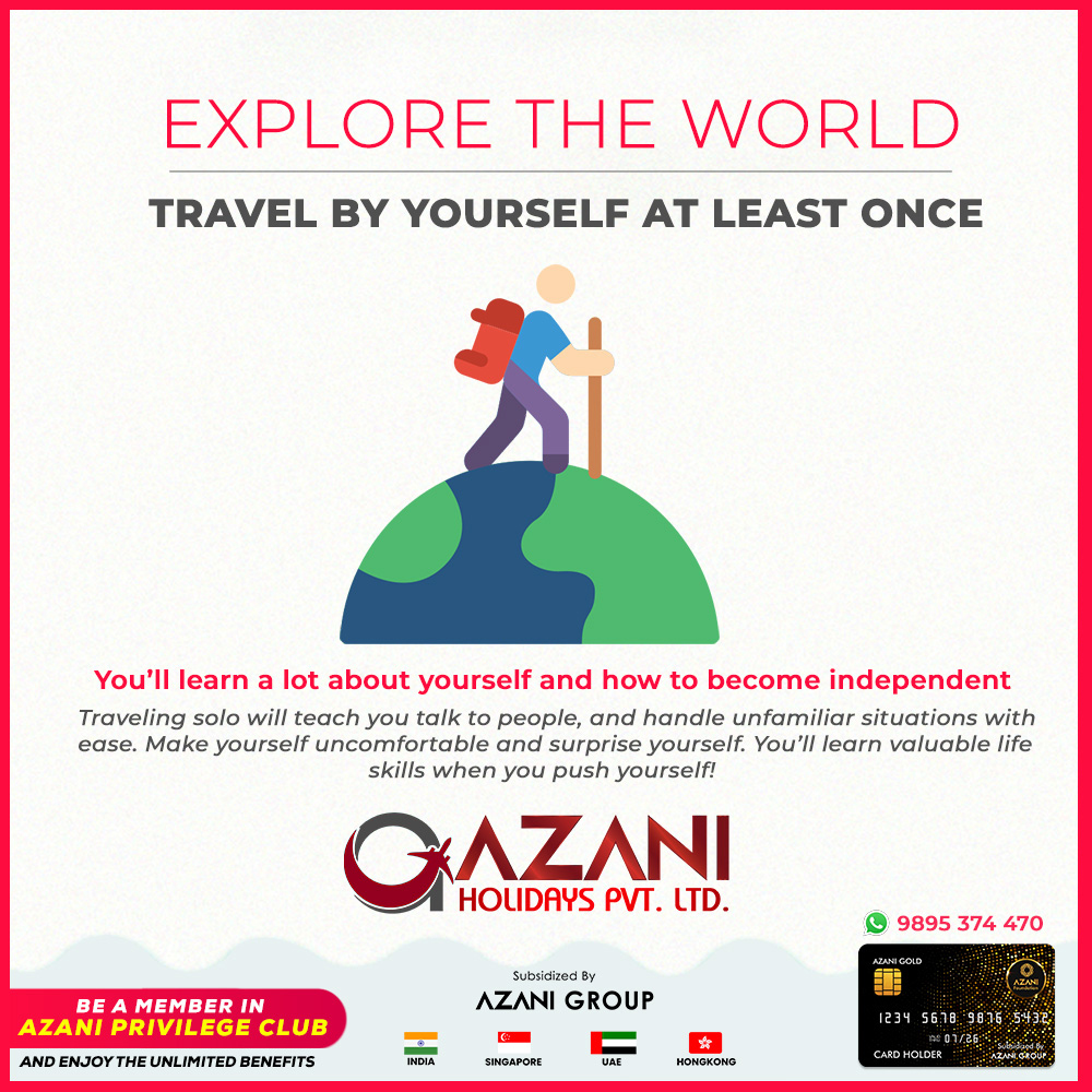 AzaniHolidays's tweet photo. Why Everyone Should Travel Solo At Least Once ?

#travel #traveling #Travelphotography #travelblogger #manali #traveltheworld #motivationalquotes #travellife #traveldiaries #wanderlust #goabeaches #inspiration #goadiaries #travellingthroughtheworld #traveltips #motivation https://t.co/mgayE9IM6B