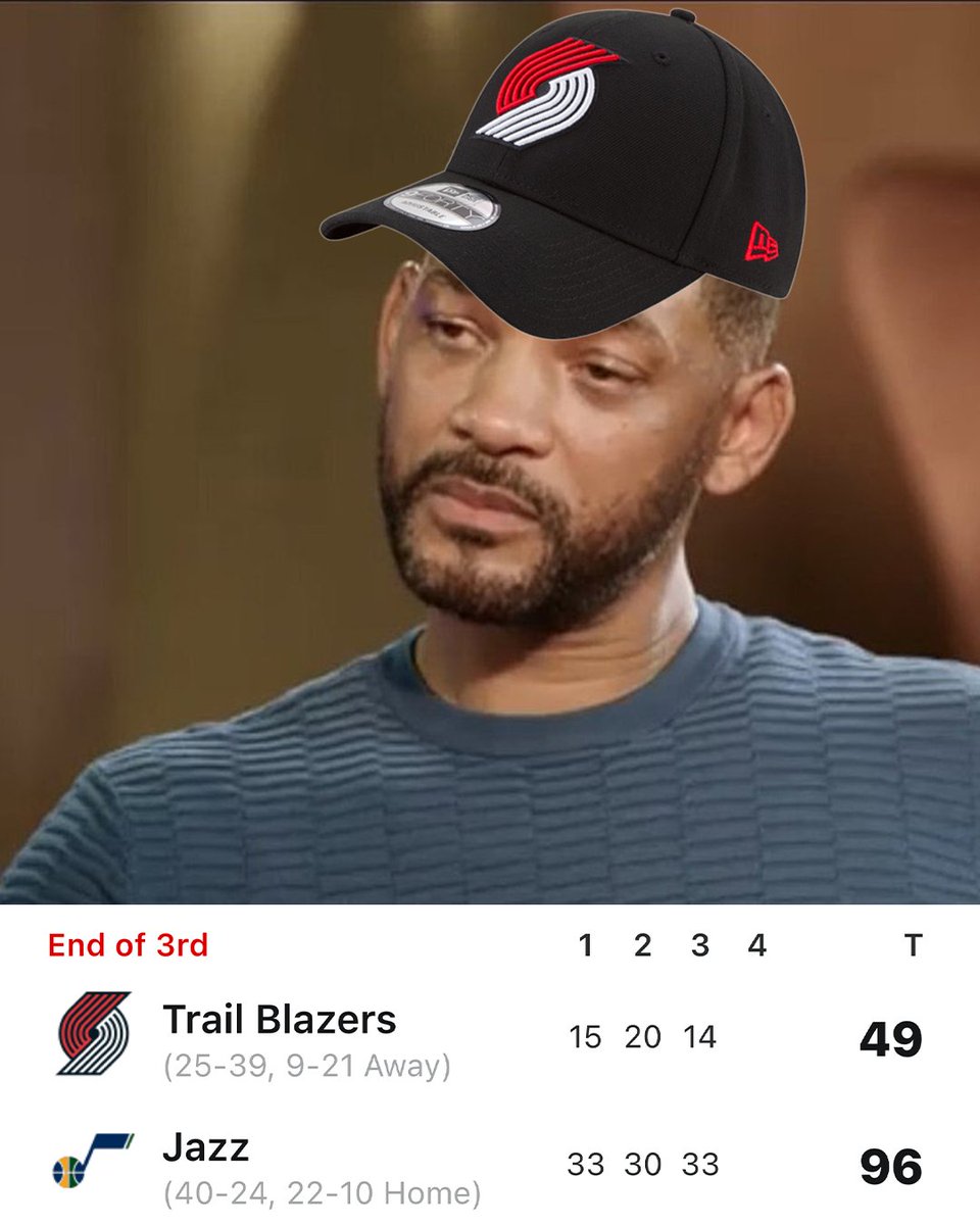 ESPNNBA's tweet photo. The Jazz lead the Blazers by almost 50 points heading into the fourth quarter. https://t.co/SrL2onyU4e