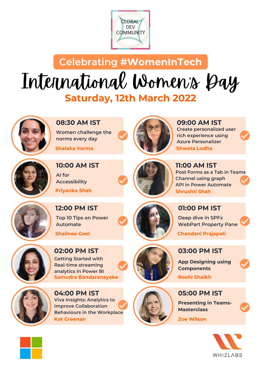 DhruvinShah16's tweet photo. 🎉 🎊Let's celebrate this International Women's day with Tech Divas! 🎈
📌 R͟E͟G͟I͟S͟T͟E͟R͟ : https://t.co/dfzTldWU6c
Sponsor: @Whizlabs 
#Microsoft #PowerPlatform #Microsoft365 #GlobalDevCommunity #womanintech #womenleadership https://t.co/IP9P88UV9S