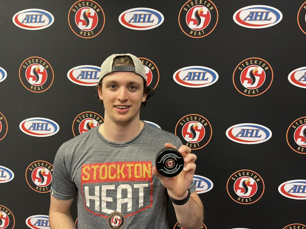 AHLWranglers's tweet photo. Not a bad way to celebrate your 21st, eh @jak_pelletier? https://t.co/T91isO81ds