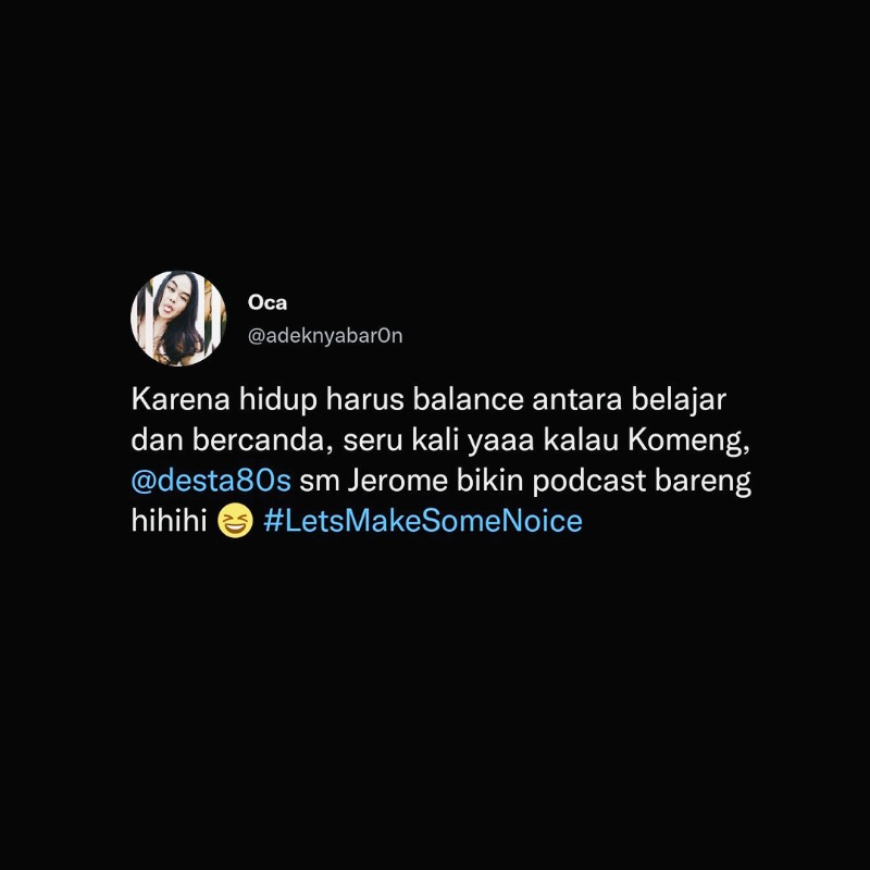 noice_id's tweet photo. Seru banget liat reaction orang-orang soal line-up #NoicemakerClub2022! 😍
📢 Btw, udah pada follow akun Noicemaker terbaru di aplikasi Noice belum nih? Yuk, follow sekarang biar nggak ketinggalan informasi terbaru dari mereka. #LetsMakeSomeNoice