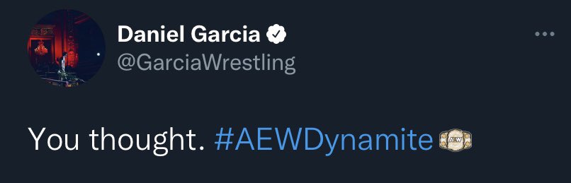 SignedFullDeath's tweet photo. A story in two tweets.
@GarciaWrestling 
#AEWDynamite https://t.co/7mzwa4jvVz