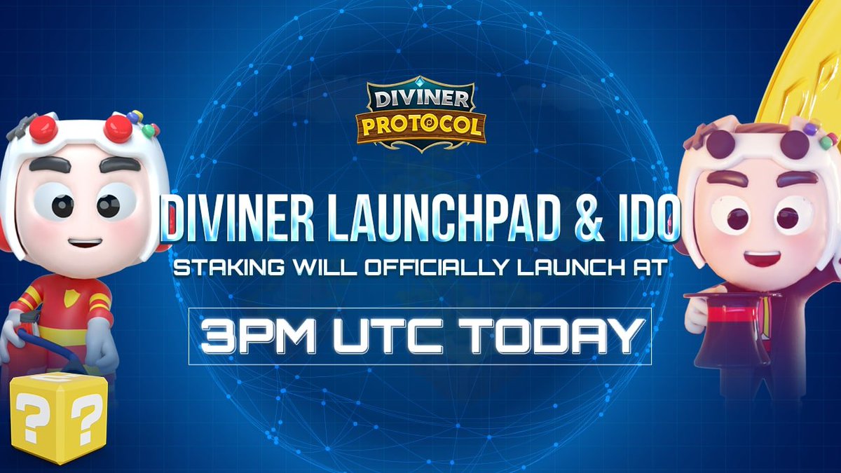 DivinerProtocol's tweet photo. Glad to announce Diviner Launchpad &amp; IDO staking pool will open at 3pm UTC today！

Stke DPT or DPT-BNB LP to earn IGO allocation and high DPT rewards. (Reward pool more than 1million DPT each month)! 

More details: https://t.co/bJZyd6bXY7 https://t.co/XApadGv2ZE