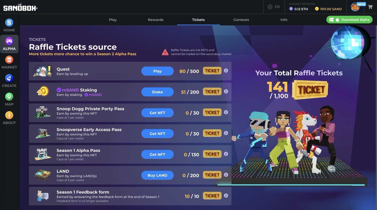 MichellDIS5's tweet photo. @TheSandboxGame I just participated in the daily #SandboxAlphaS2Contest for a chance to earn up to 1,000 $SAND! Starting March 9 -  Show your Raffle Tickets. Check out my screenshot below! 👇 #SandboxAlphaS2 https://t.co/0z3BcEhEzh
