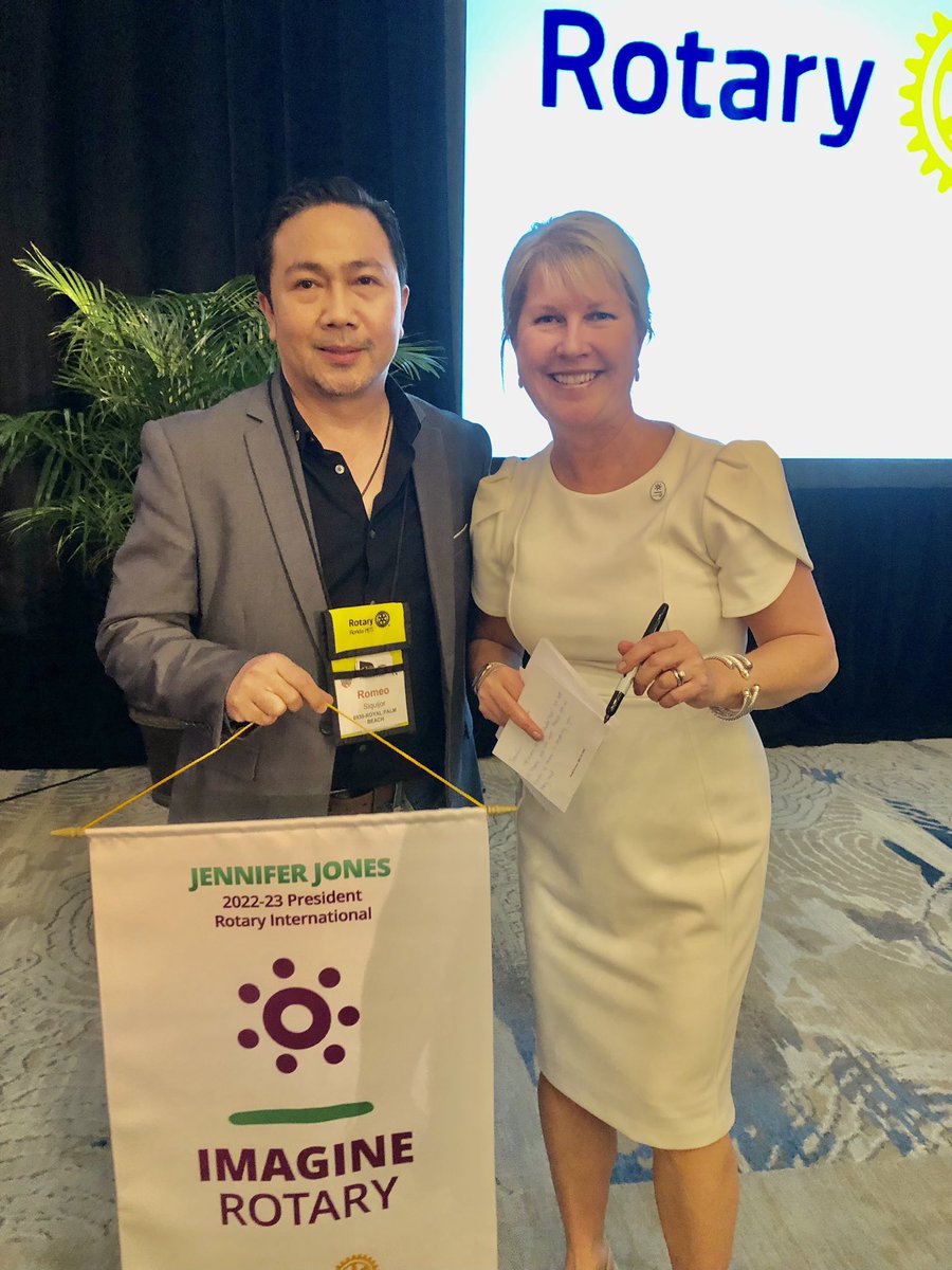 After 115 years, Rotary International elected its first-ever female president, Jennifer Jones.  This symbolizes Rotary's commitment to diversity, equity, and inclusion.