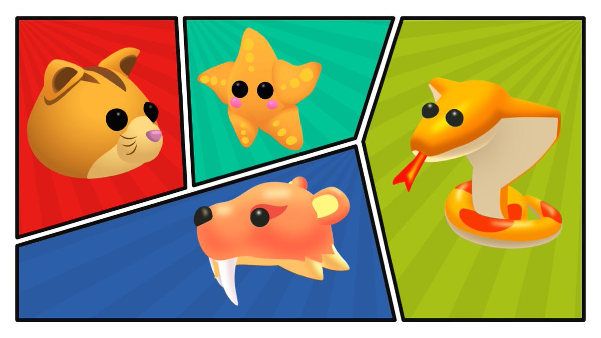 calculus03_'s tweet photo. Battle of ORANGE 🍊!
Are you #TeamGingerCat 🐱, #TeamStarfish ⭐️, #TeamSabertooth 🐅 or #TeamCobra 🐍?
Let us know in the comments below! ⬇️
#AdoptMe https://t.co/fGMMzuqGD4