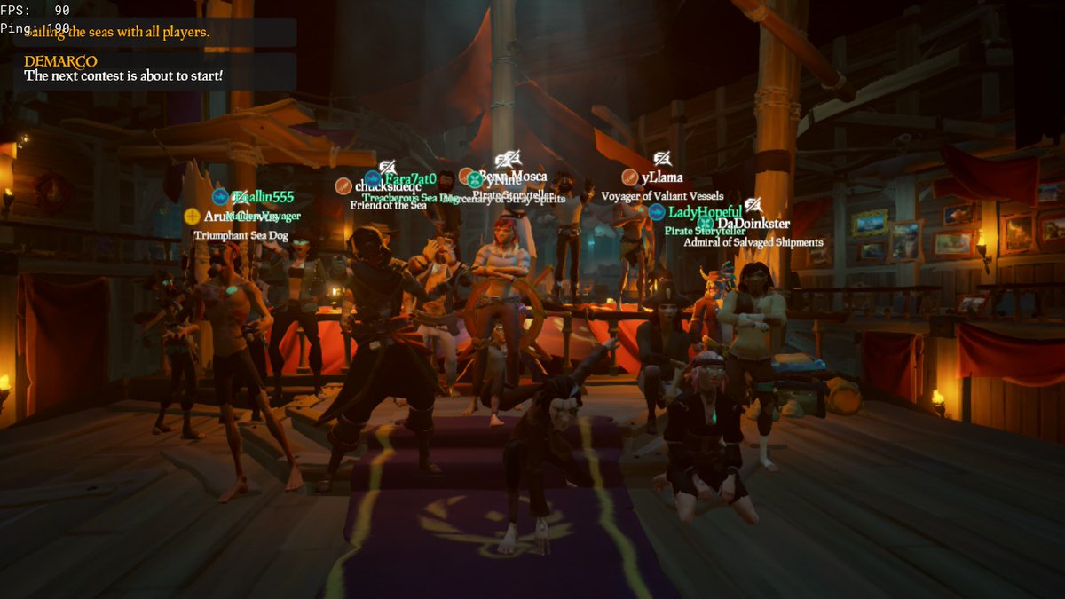 xS1ul's tweet photo. The last NAL-NA scrim before Arena close. Very happy to be part of this awesome community. All the people i met in this game was in the arena lobby.. but im pretty sure this is not a ending! #SeaOfThieves #BeMorePirate  #SaveArena https://t.co/ps3ld7uLdx