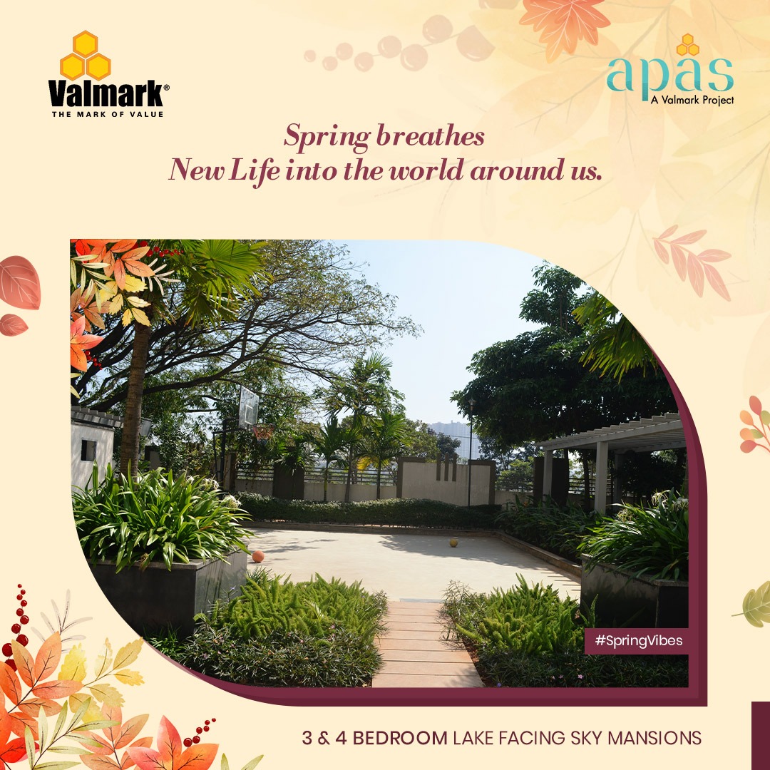 ApasValmark's tweet photo. Spring breathes new life into the world around us. 

#Valmark #ApasByValmark #SpringVibes #RealEstate #Home #SouthBangalore #Properties #IndianRealEstate #BangaloreProperties https://t.co/B1RPbTGMWK