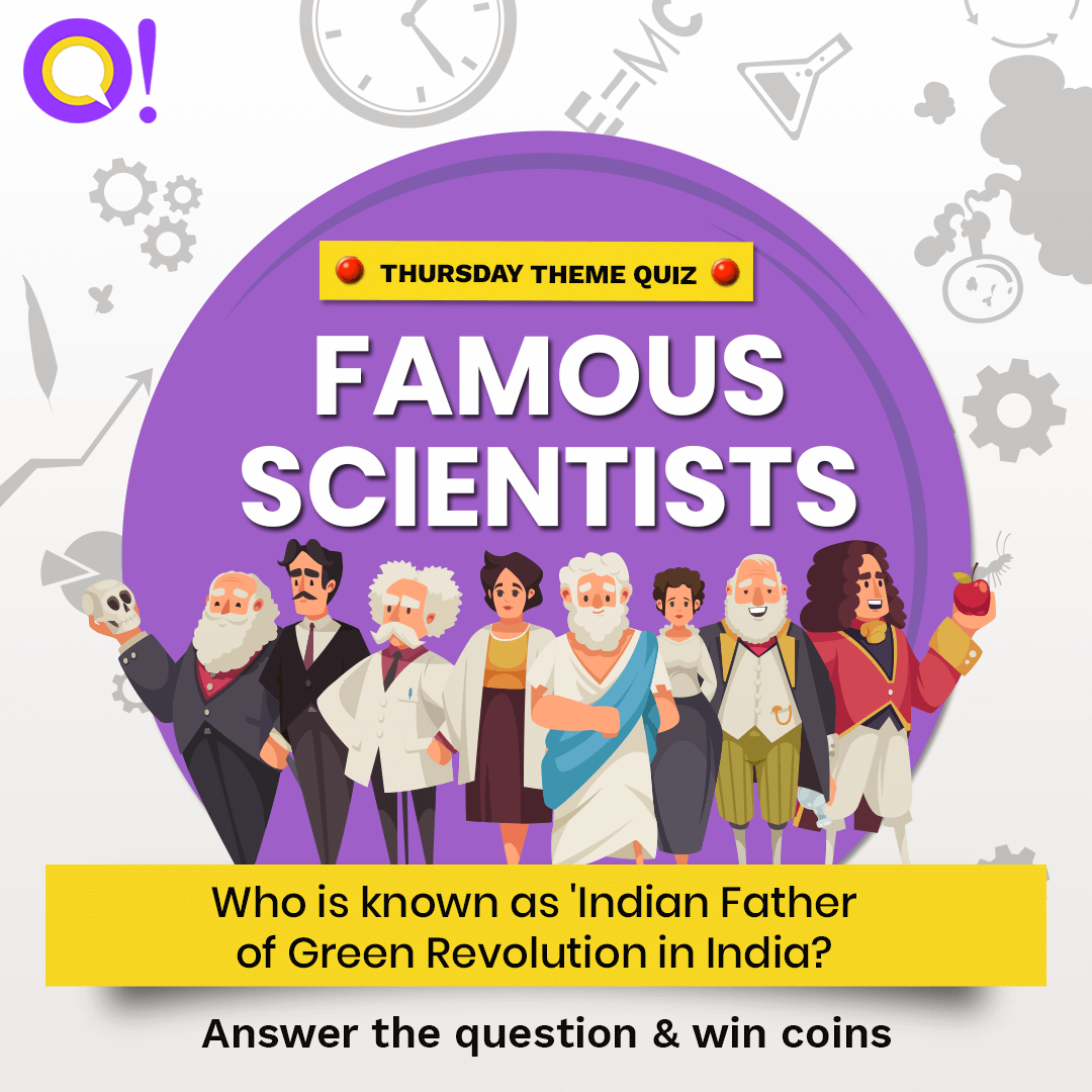 GoQureka's tweet photo. Hi, Gamers! 
Take this Theme Quiz at 9 pm today &amp; Test your knowledge. 
#thursdaythemenight #FamousScientists #wincoins https://t.co/pwlNAfwvb6