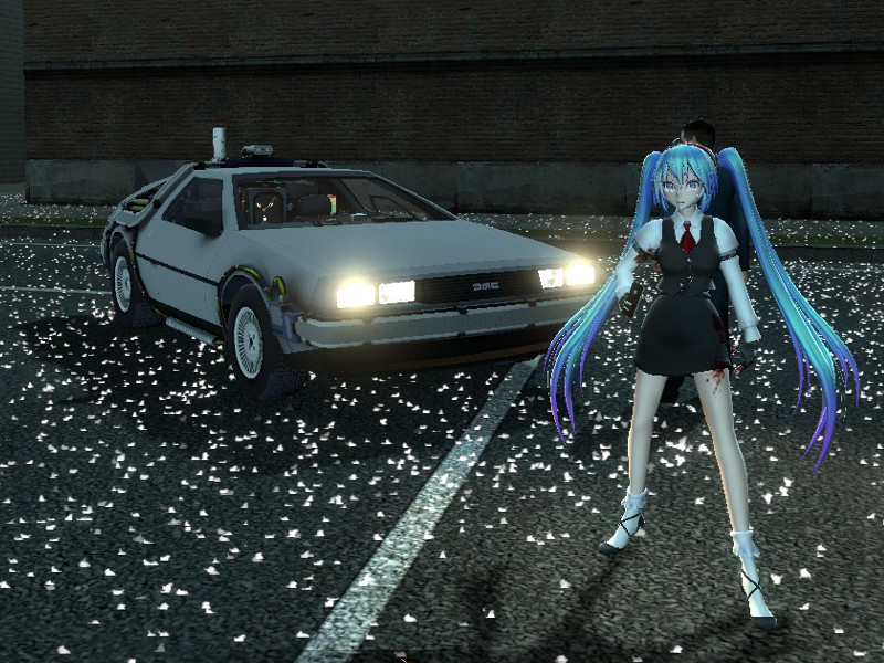 mariomario4156's tweet photo. Just me chilling with my delorean time machine...Um Ignore that other picture. Just look at the first one and only the first one the second one is um kind of crazy. The second one is my twin he looks exactly like me and that's it! #gmod #garrys_mod https://t.co/pZmceiAvll