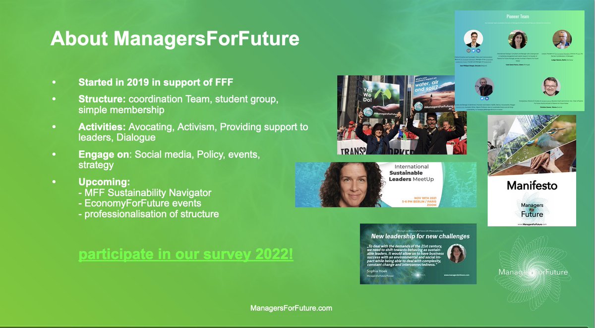 Managers4Future's tweet image. The #ManagersForFuture movement has been launched to support real climate action and the achievement of the #SDGs through leadership and management. With our activities, we have advocated for a #NewLeadership to deliver for people and planet - beyond business-as-usual.