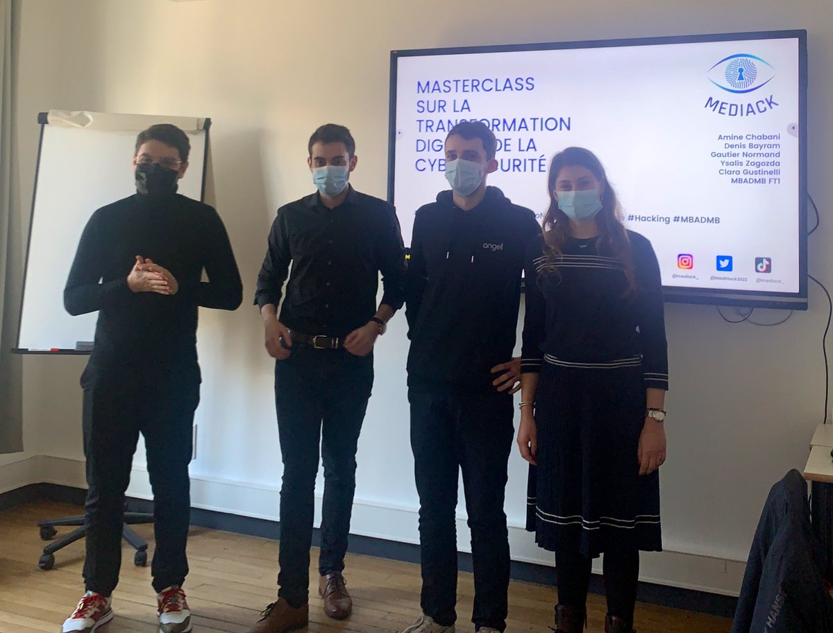 Super #masterclass sur la #cybersecurite animée par <a href="/MediHack2022/">Mediack</a> ! Bravo 👏🏽