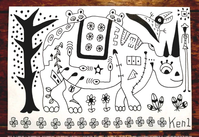 こんばんは🌟らくがき描きました♪ 