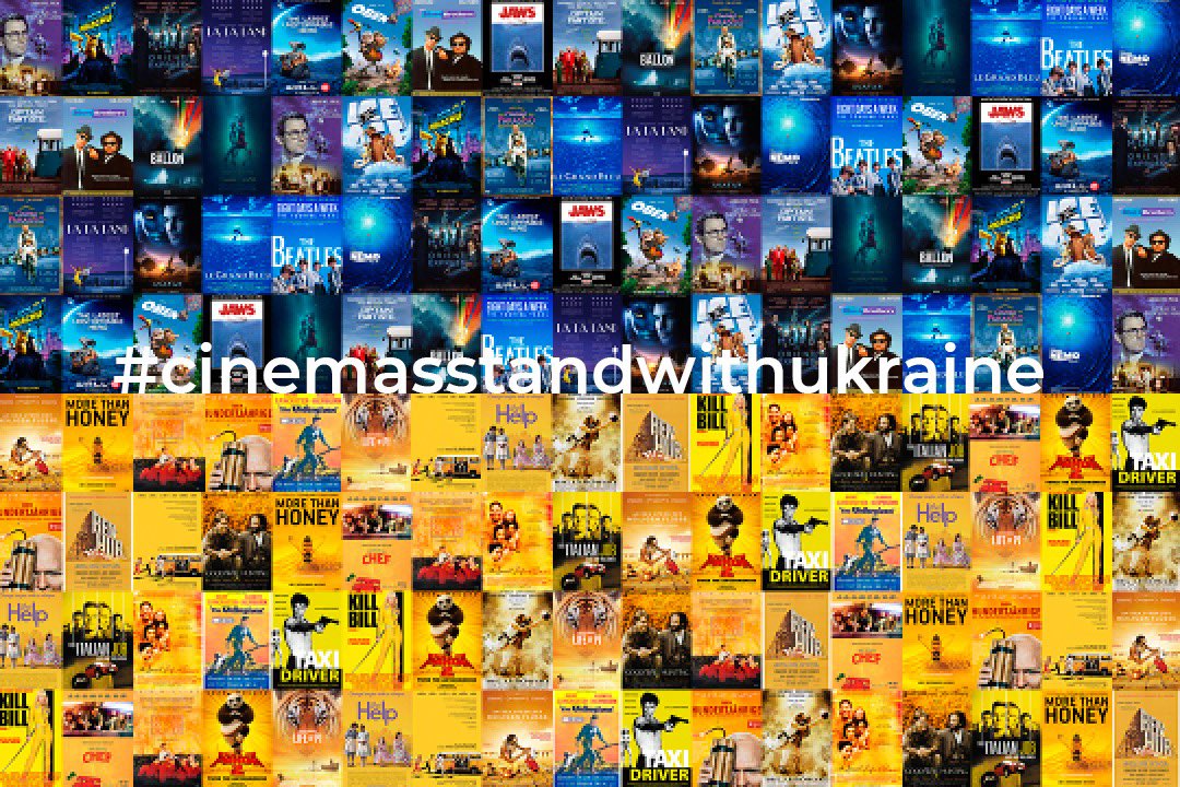 cineamo_app's tweet photo. Kinos sind Treffpunkt, Ort des Austauschs und für alle gleich. Unrecht und Leid haben hier keinen Platz.
Wir wünschen der 🇺🇦 und allen Menschen, die sich ungewollt inmitten des Krieges befinden, Frieden!

#cinemasstandwithukraine https://t.co/Qs4N1H9jDt