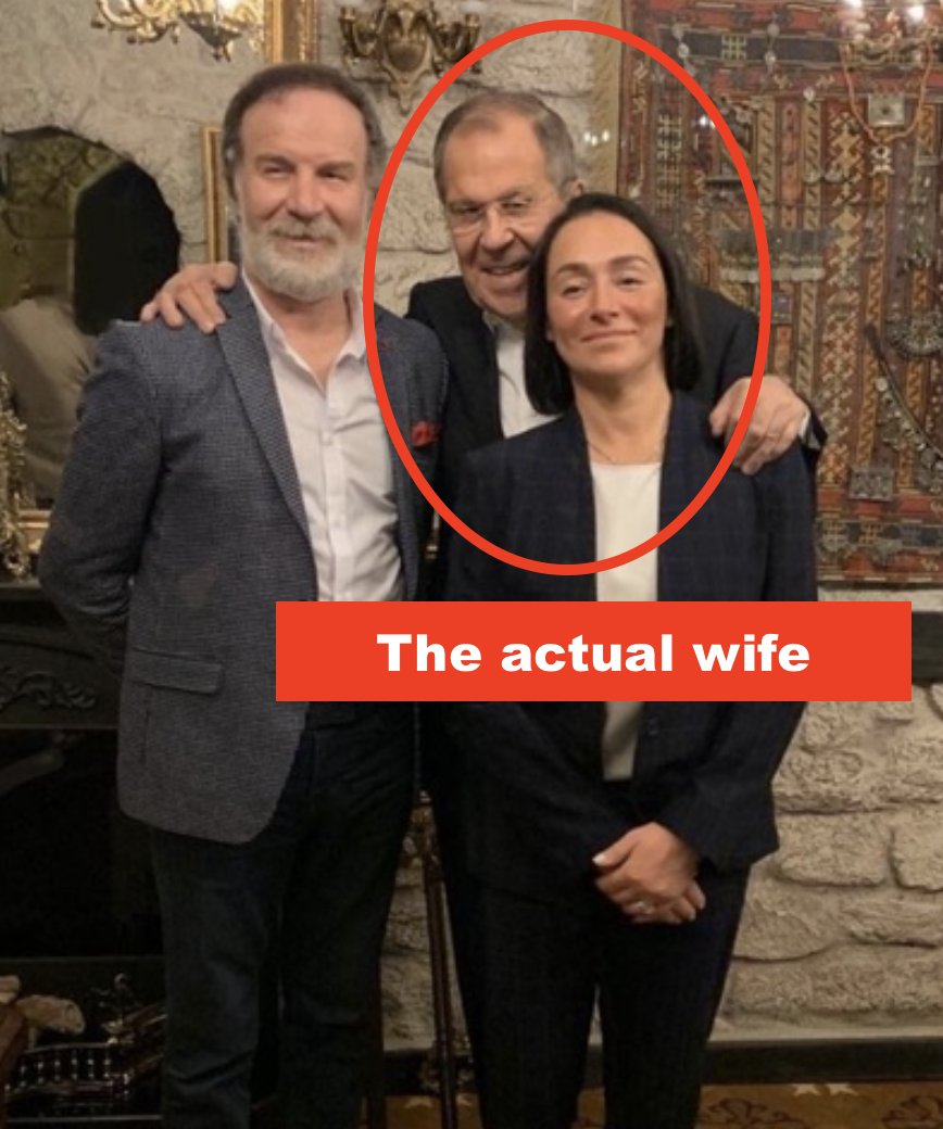 Lavrov has had the ‘official’ wife for the past 50 years. No one has heard of her or seen them together in public in ages, though. As opposed to this lady, Svetlana Polyakova. She is the actual wife, they have been together since the early 2000s.