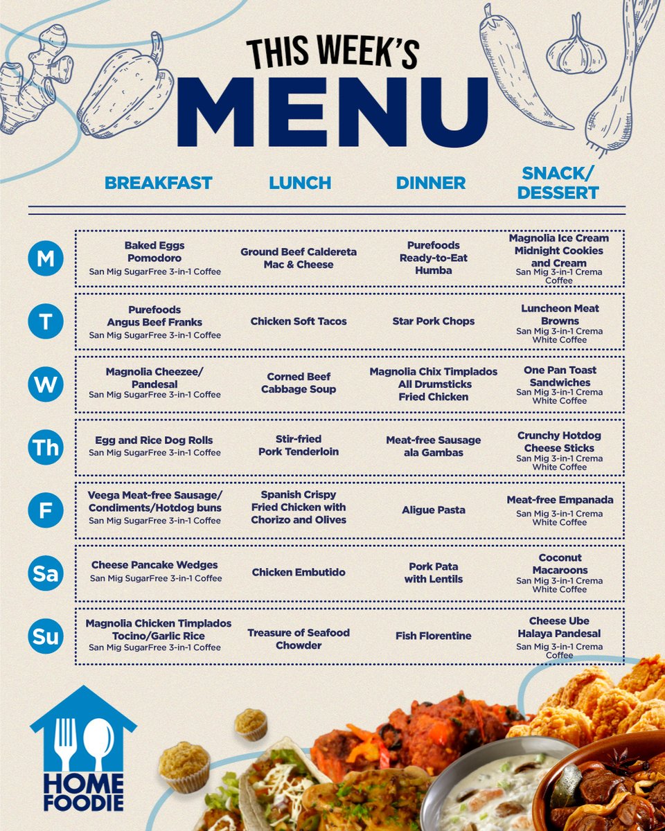 HomeFoodiePH's tweet photo. Start the menu planning habit with Home Foodie. Check out our menu, complete with a daily market list AND weekly market list para #Madalicious!

Follow us:
https://t.co/8jtjDEsjtO
https://t.co/VW4jFig4ME
https://t.co/OVZxL8vFwx
https://t.co/CHSjQx4vZN
https://t.co/0GYHLD3Ikd https://t.co/RjZNPJnZ37