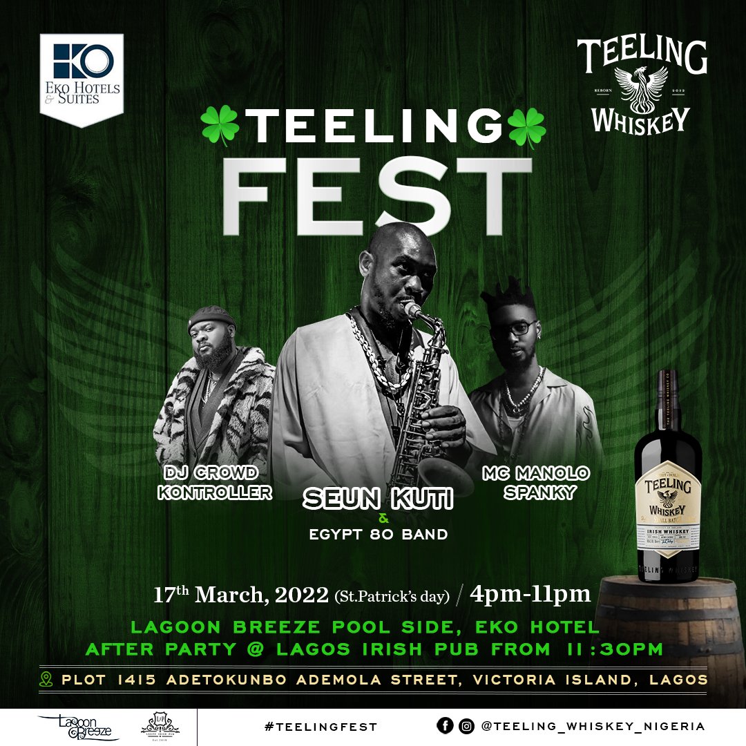 bellanaija's tweet photo. Come catch a vibe at the Teeling Fest(@TeelingWhiskey) this St. Patrick’s Day.

Register here: https://t.co/CLxF4GpqVu or scan QR code.

#TeelingFest #TeelingWhiskeyNigeria #StPatricksDay  #Lagos 

*SC https://t.co/7eH3MoGvtw