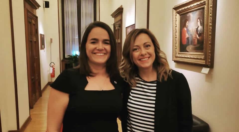 ECRparty's tweet photo. 🔵 ECR Party President @GiorgiaMeloni: «Congratulations to @KatalinNovakMP, a true lover of liberty, for her election as President of Hungary. We celebrate this great news for the hungarian families and citizens, to continue building together the Europe of patriots». https://t.co/V4kfIkzvX8