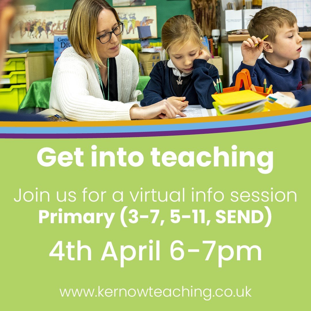 If you are interested in training to teach in Cornwall, then join us at our next information session! Book a place by emailing hello@kernowteaching.co.uk and find out more by visiting our website kernowteaching.co.uk