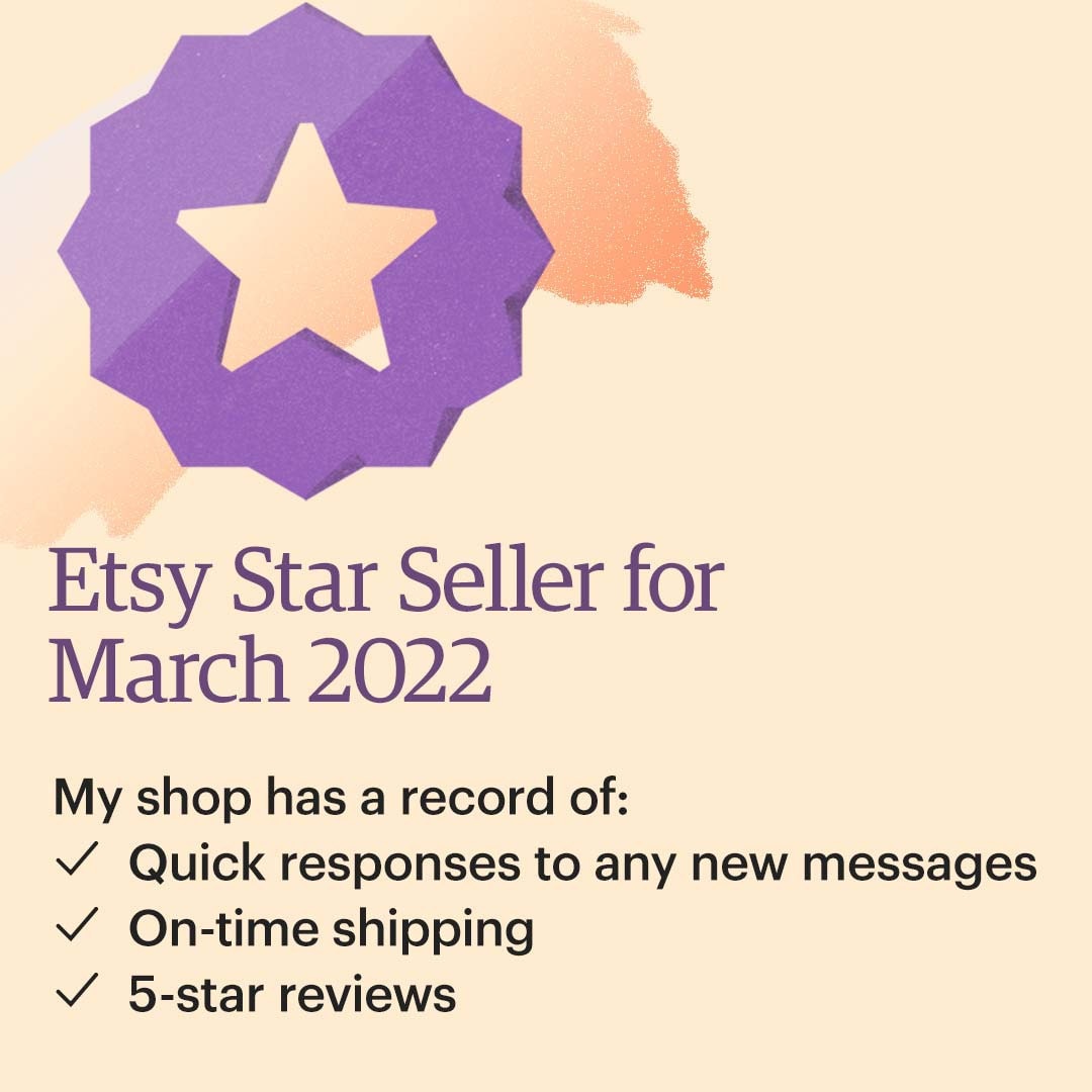 handyartsstudio's tweet photo. I’m a Star Seller on Etsy this month! That means you can purchase from my Etsy shop knowing I have a record of providing an excellent customer experience. https://t.co/eGbJgxswvR #EtsyStarSeller https://t.co/kKlOdBMbUW
