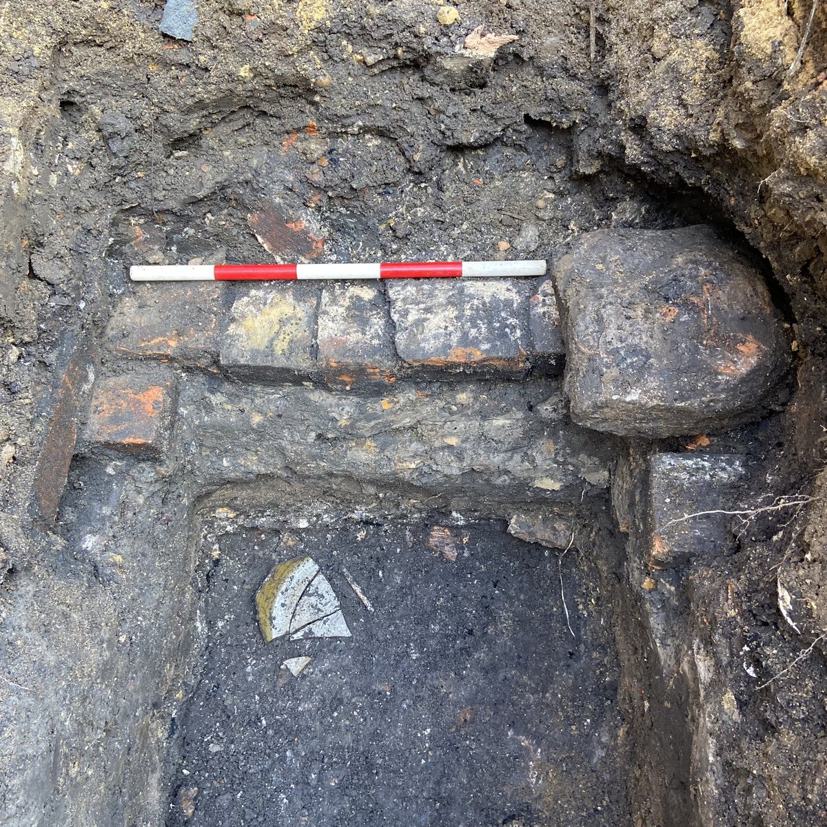 Post-medieval bits and bobs coming up in a trench in #Poole today.