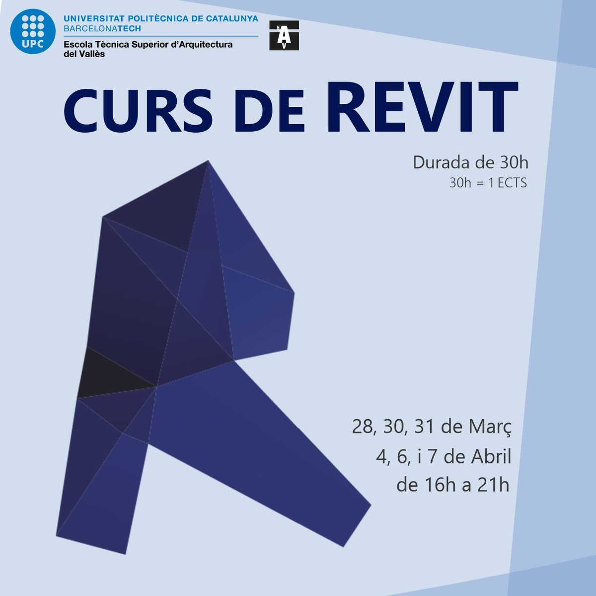ETSAV-UPC (@_etsav_) on Twitter photo Cursets de Formació CCLAIA Primavera 2022
Autodesk Revit #revit #autodesk <a href="/la_upc/">Universitat Politècnica de Catalunya (UPC)</a> #etsavalles #arquitectura #lamevaUPC etsav.upc.edu/ca/serveis/for… Cursets de Formació CCLAIA Primavera 2022
Autodesk Revit #revit #autodesk <a href="/la_upc/">Universitat Politècnica de Catalunya (UPC)</a> #etsavalles #arquitectura #lamevaUPC etsav.upc.edu/ca/serveis/for…