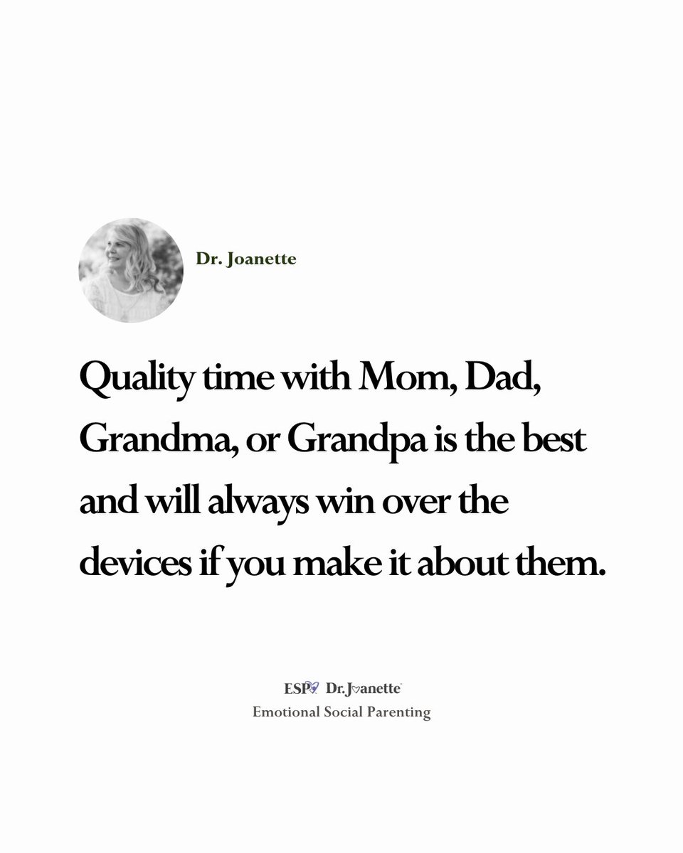 DrJoanette's tweet photo. One way to have a pattern interrupt is to get down on the floor with your kids. Be present with them. And if you can’t get into their world, bring them into yours in a meaningful way that allows them to spend time with you away from their devices. 

#parenting #parentingtips⁠ https://t.co/cXZWLxjIVo