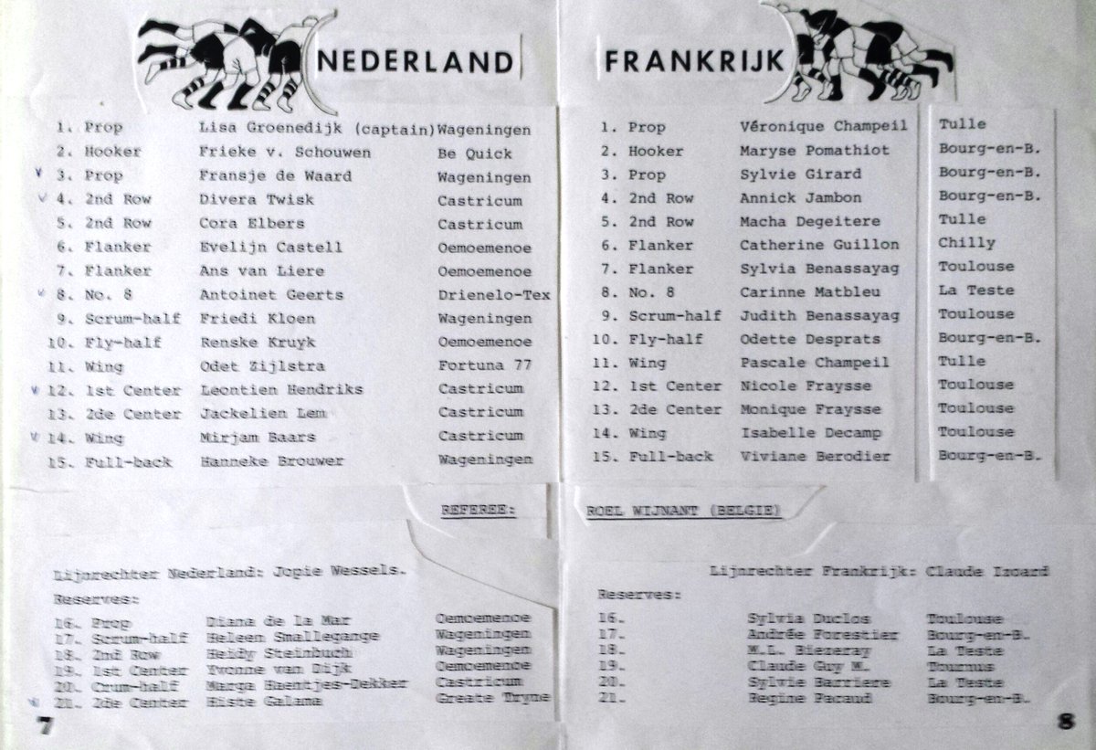 ScrumQueens's tweet photo. It's the 40th anniversary of the first ever women's rugby international in June - a historic game between France &amp; the Netherlands in Utrecht. On the weekend of 17-19 June there will be a game &amp; celebration in the town to mark the milestone organised by @RugbyNLD  More info soon! https://t.co/ZPUVQH7bMp