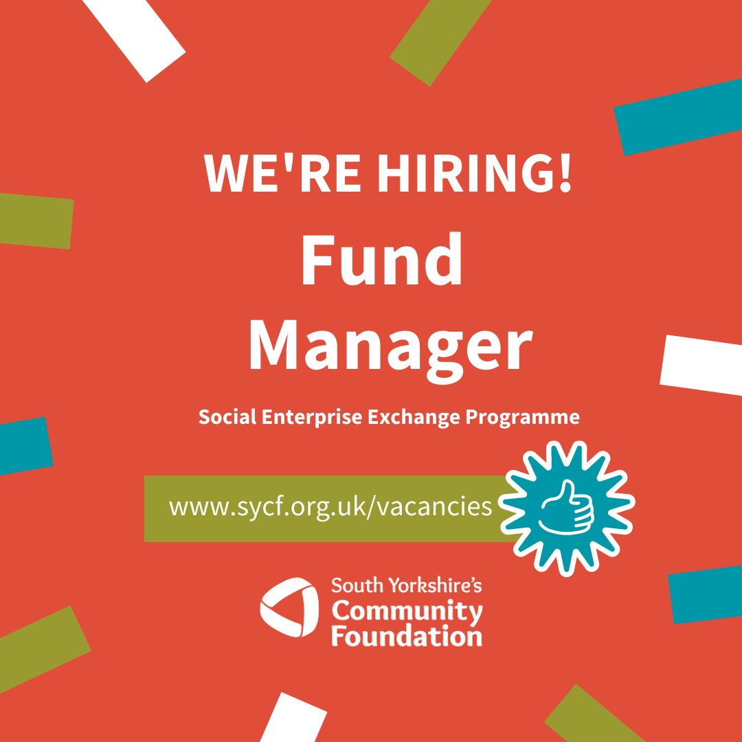 SYCF1986's tweet photo. Vacancy alert! 📢

If funds management is your expertise, then we're on the search for a new Fund Manager for the @socentxchange programme

Deadline for applications: Monday 28th March at 9am 🕘

Interviews to be held: Thursday 7th April 🤝

Apply here ➡️ https://t.co/WrPNm8y9Nx https://t.co/hgxjuV0aRN
