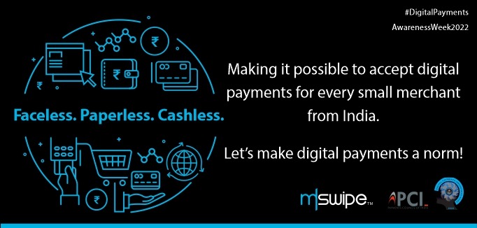 Mswipe Technologies Pvt. Ltd. (@mswipe) on Twitter photo With Mswipe, every time you choose to make a digital payment, the aim of a cashless India comes closer!
Go digital, go cashless!
Payments Council of India <a href="/RBI/">ReserveBankOfIndia</a>
#Digitalpaymentsawarenessweek2022 #Mswipe #DPAW #reservebankofindia #Fintech #digitalpaymentsolution With Mswipe, every time you choose to make a digital payment, the aim of a cashless India comes closer!
Go digital, go cashless!
Payments Council of India <a href="/RBI/">ReserveBankOfIndia</a>
#Digitalpaymentsawarenessweek2022 #Mswipe #DPAW #reservebankofindia #Fintech #digitalpaymentsolution