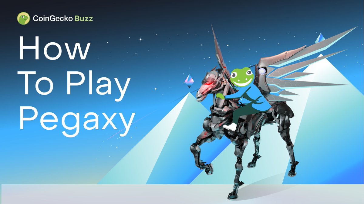 coingecko's tweet photo. Looking for a new #Play2Earn game? Then check @PegaxyOfficial out, where you race against other players in PvP mode with cybernetic horses known as "Pegas". Each "Pega" comes with it's own stats which are situational to different tracks! 

Read here!🦄 https://t.co/UkgDD4DeAl https://t.co/GrXuDg8Dsb