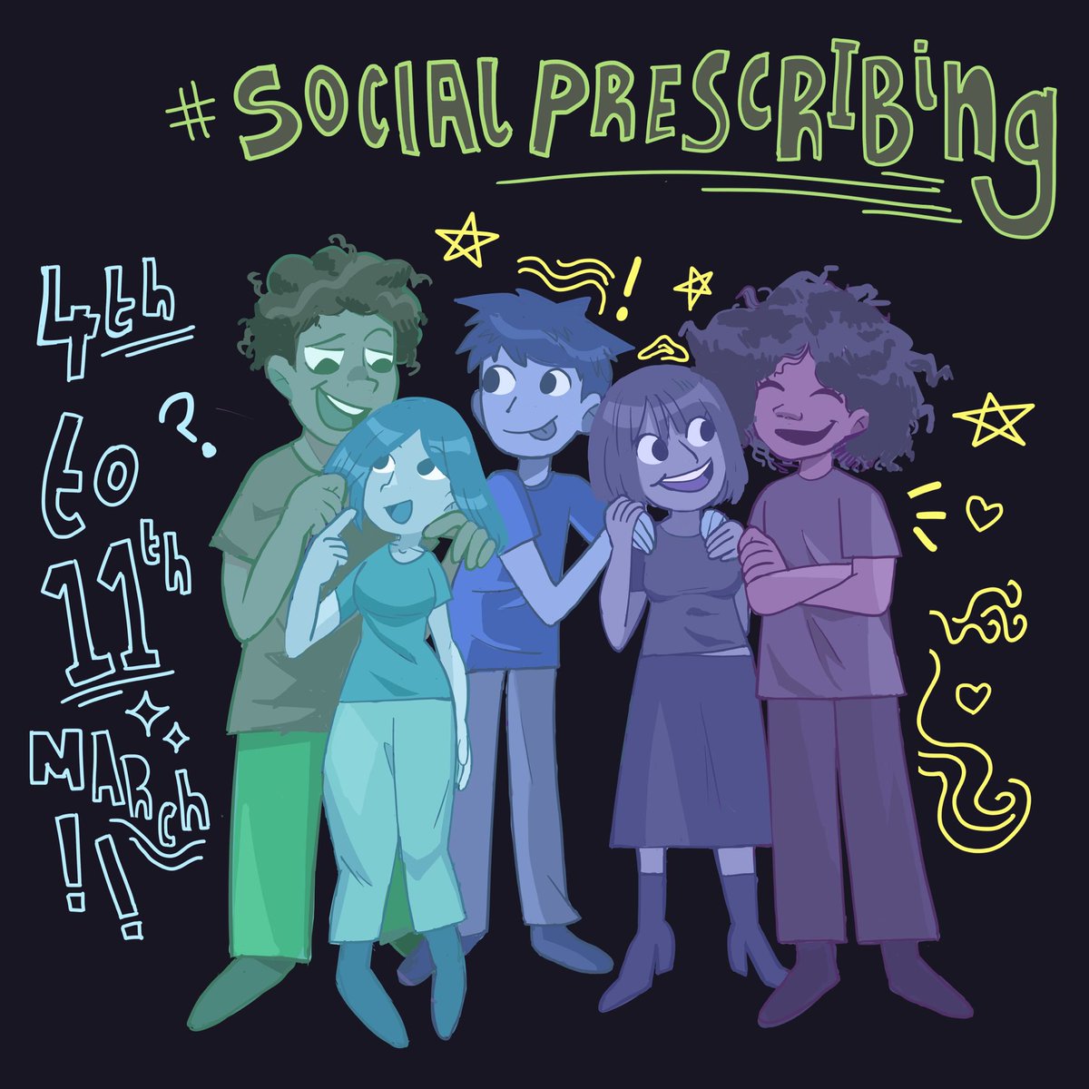 How incredible are these graphics? Created by Maureen Nwabueze, medical student and student champion <a href="/EdinUniMedicine/">Edinburgh Medical School</a>, to celebrate #SocialPrescribingWeek! 🎨🙌

Happy #SocialPrescribingDay to everyone who enables #SocialPrescribing to have a positive impact on people’s lives. 🌟
