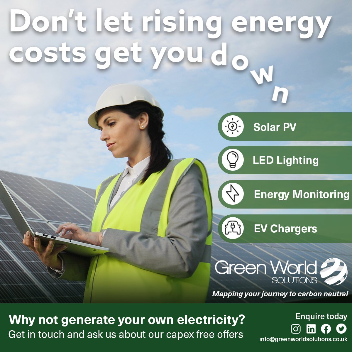 GWSmonitoring's tweet photo. Feeling concerned about rising energy prices for your business? Then let us ease the strain - it's what we do best! Contact us today by emailing info@greenworldsolutions.co.uk
#energyprices #EnergyCrisis https://t.co/gvnSUpbyao