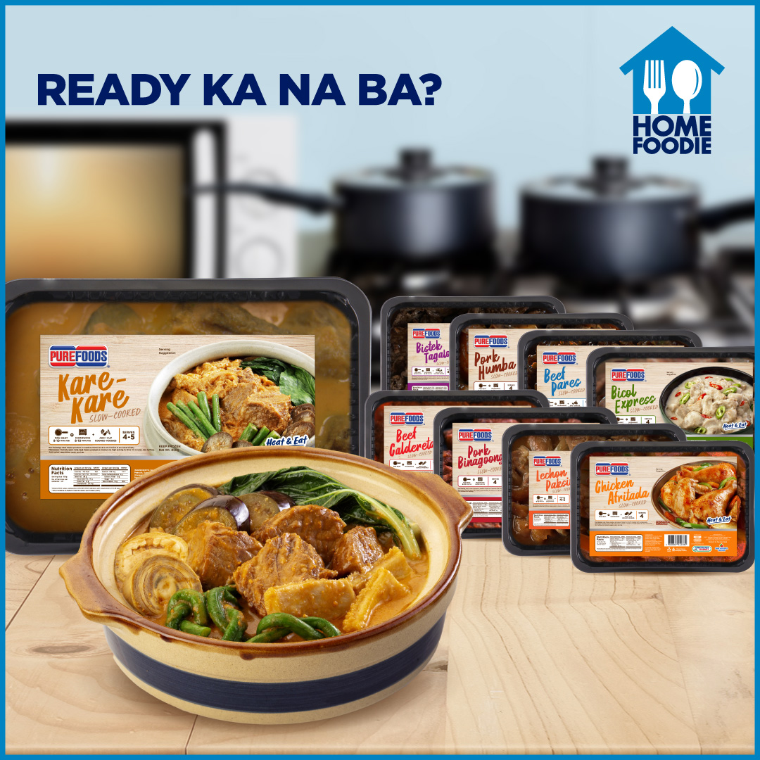 HomeFoodiePH's tweet photo. Ready ka na ba for the weekend? Purefoods Ready-to-Eat ulams are ready in just 8 minutes! Instead of ordering in or going out to dinner, initin na lang! At ang daling i-level up with Madalicious ideas from Home Foodie!

Less GAS and less GAStos pa! https://t.co/vAKvC5NqIQ