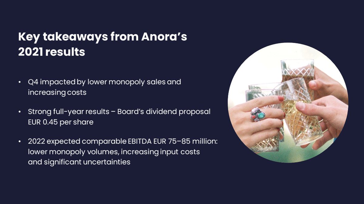 AnoraGroup's tweet photo. The recording from todayโs 2021 results presentation has been published on our website โ listen to hear CEO
@PekkaTennila and CFO Sigmund Toth discuss Anoraโs 2021 performance: https://t.co/XfpmcD2iDf #fullyear #investing #q4 #AnoraIR https://t.co/eidobT6nJV