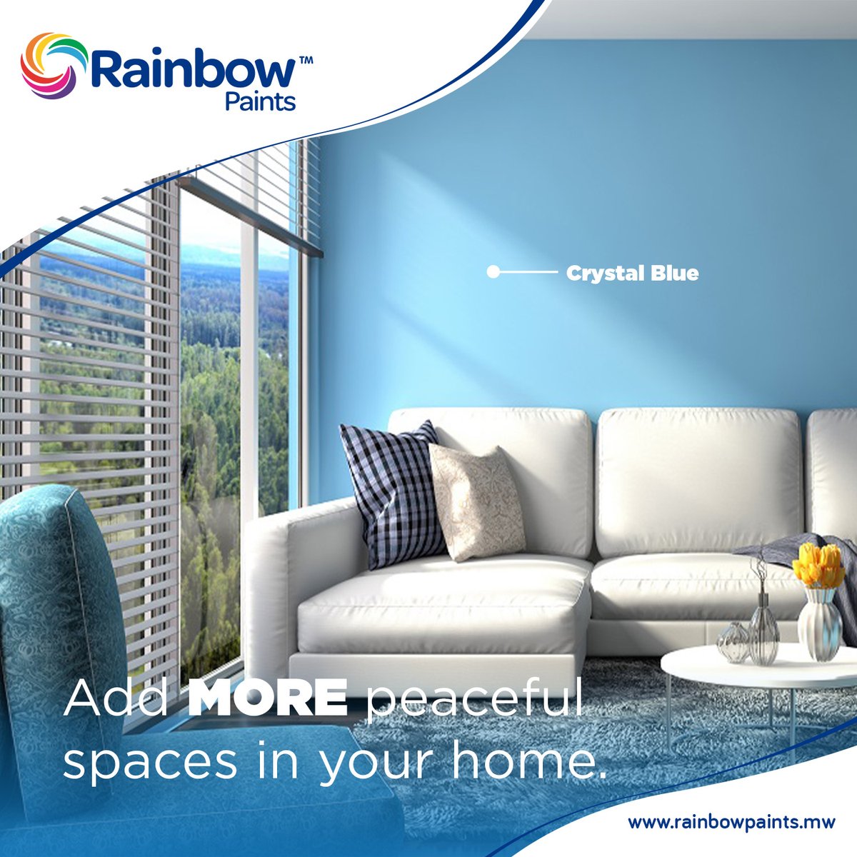 rainbowpaintsmw's tweet photo. Add MORE peaceful spaces in your home.
#ItsMore #CrystalBlue #RainbowPaints https://t.co/gu5XYRludc