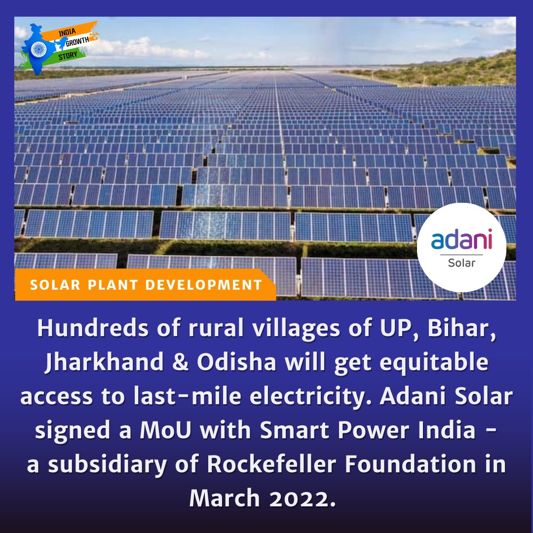 GrowthStory_IND's tweet photo. #AdaniGroup is committed to bringing brightness to millions of lives in rural India through #AdaniSolar. #LightForAll is our right to live. https://t.co/P4XBkq9VVX
