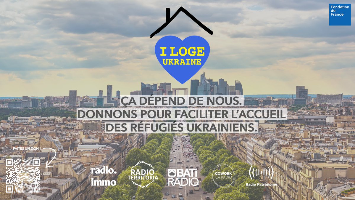 🇺🇦 Apportons notre soutien aux Ukrainiens ! 🫂

♥️ <a href="/i_loge_you/">Fondation I loge you</a> lance une collecte de dons  afin de venir en aide aux réfugiés Ukrainiens !

Plus que jamais, <a href="/coworklaradio/">Cowork La Radio ! 🎙</a> porte, aux côtés de la fondation <a href="/i_loge_you/">Fondation I loge you</a>, les valeurs d'humanisme, de solidarité et de fraternité. 🤝
