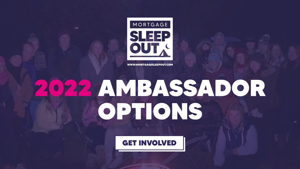 Become an ambassador and get involved in this years' #MSO22 event in November! We'd love to have you on board with such a great cause! Find out more: mortgagesleepout.com
