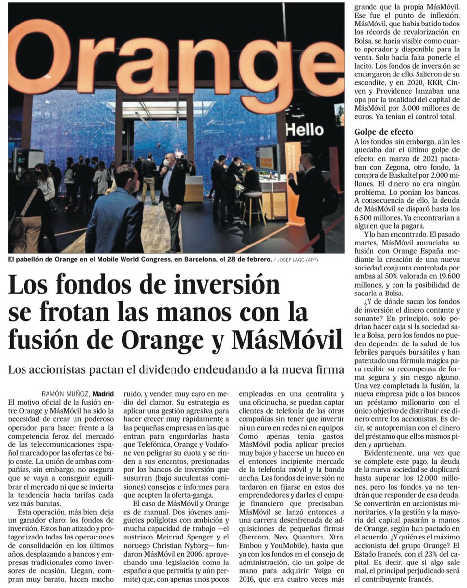 sninobecerra's tweet photo. Lección de finanzas en media Pág. Muy bien explicado. (El País 10.03.2022). https://t.co/NX3VIlYinx