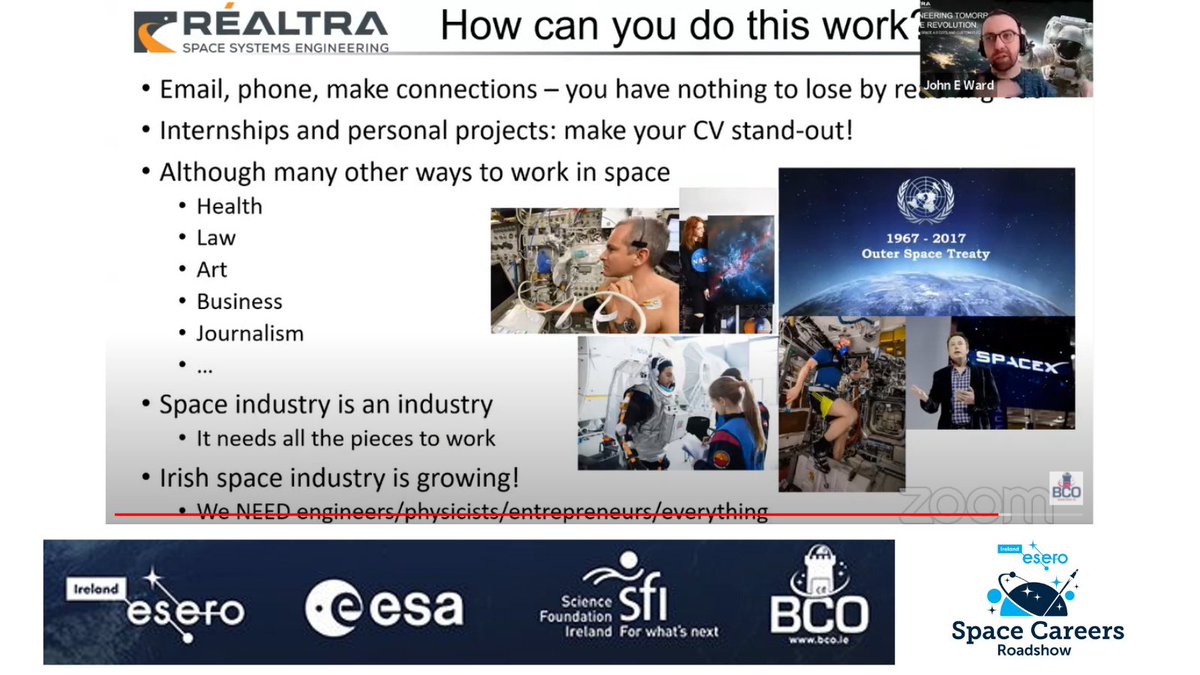Esero_ie's tweet image. These are the key takeaways from today's #SpaceCareersRoadshow according to @astro_ward👇👇