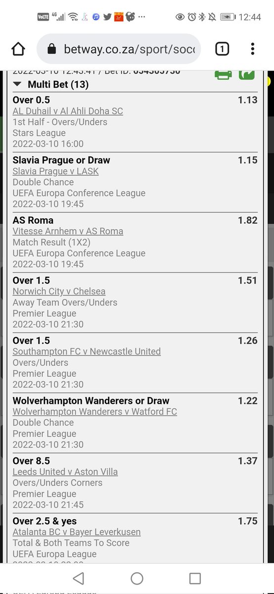 kingpunter10's tweet photo. I just placed a bet with Betway. Tap here to copy my bet or search for this booking code in the Multi Bet betslip X26FFE9C2 https://t.co/56USAaxn6E https://t.co/JvpLfdPAEB