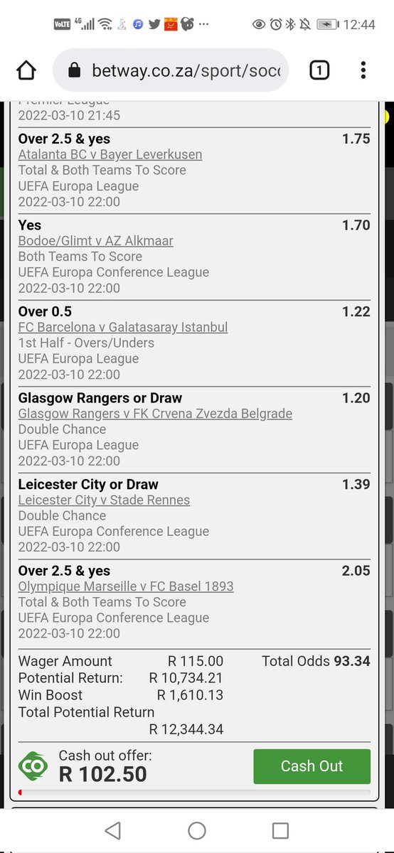 kingpunter10's tweet photo. I just placed a bet with Betway. Tap here to copy my bet or search for this booking code in the Multi Bet betslip X26FFE9C2 https://t.co/56USAaxn6E https://t.co/JvpLfdPAEB