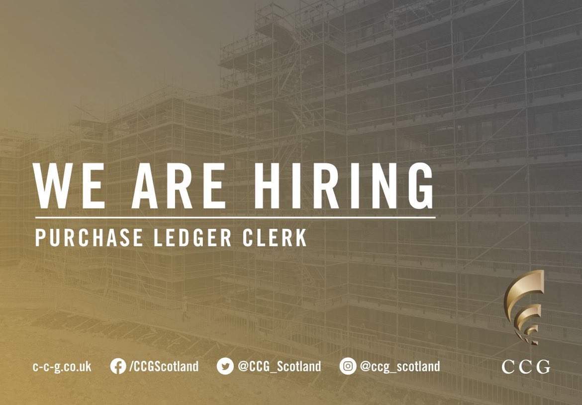CCG_Scotland's tweet photo. 👇
Apply within | https://t.co/p96d8bMP5B
.
.
.
.
.
#construction #constructionscotland #jobs #jobsearch #jobvacancy #jobvacancies #wearehiring #hiringnow #purchaseledger #finance #financejobs #administration #admin #adminjobs #recruiting #recruitingnow #recruitment #Glasgow https://t.co/S2MvPbBr1f