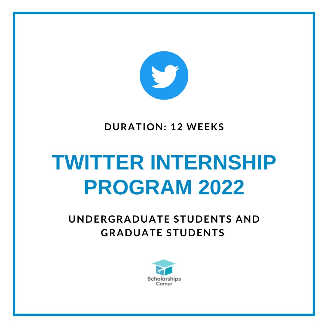 scholar_corner's tweet photo. Twitter Internship Program 2022 | Apply Now
Link: https://t.co/hXHrAoyT4I
#ScholarshipsCorner #internship #Twitter #twitterinternship #internships2022 #virtualinternship #freeonlineinternships https://t.co/Qpz5aDzFhM