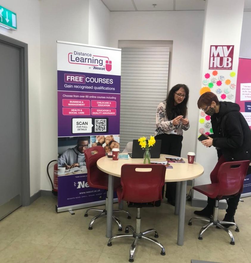 MoleHub's tweet photo. Another local organisation in the Hub this morning.
Distance Learning at Nescot College are here to talk about their FREE courses available for you!
Visit them today to find out more.
#development #skills #opportunities #learning #upskillyourself #freeadvice #MVHub https://t.co/FKqZz476Cg