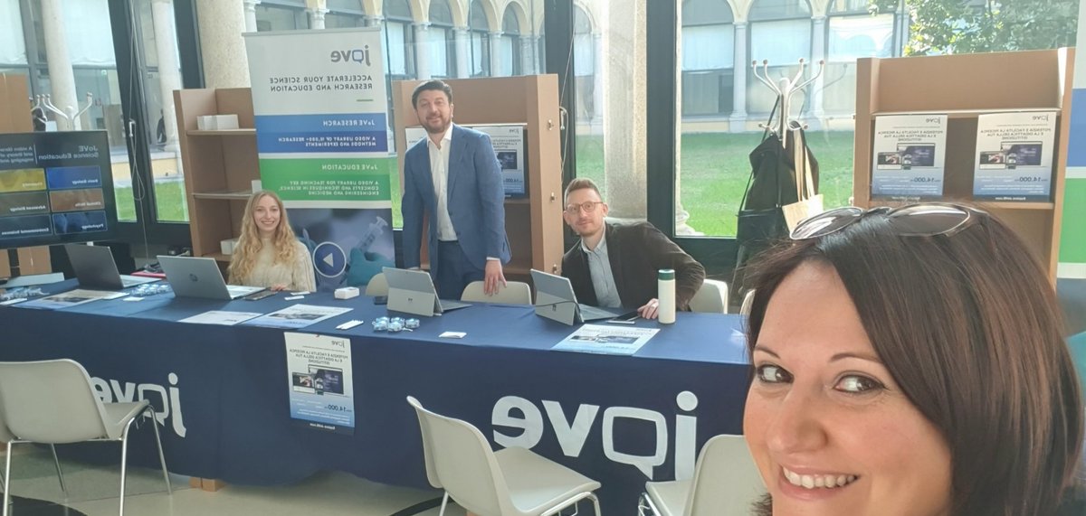 angeladanto's tweet photo. "Al via #Bibliostar2022 Incontra il nostro team @JoVEJournal
allo stand A8 presso #PalazzodelleStelline per saperne di più su come accelerare la tua #ricerca e potenziare la #didattica #videoscience https://t.co/JqWbqtJRZJ