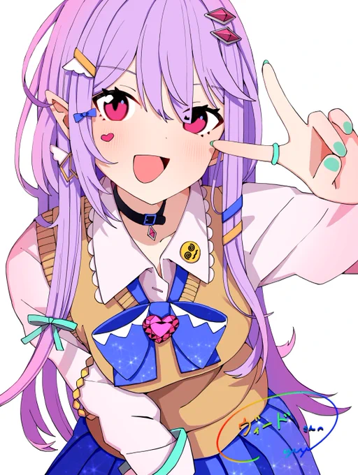 ໒꒱先生(@ _fuwafuwa0319 )に以前描いていただいたギャルリーシャたそ!!!アクセサリつけまくってきゃぴきゃぴ(死語)で可愛いねぇ!!!!
#ヴィヴラート 