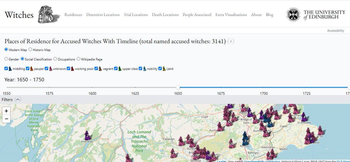 Those of my dear colleagues who have an imperfectly suppressed fascination for the Dark Arts have alerted me to this splendid site for Scottish witch trials, sortable by date, gender, social class witches.is.ed.ac.uk/timeline/