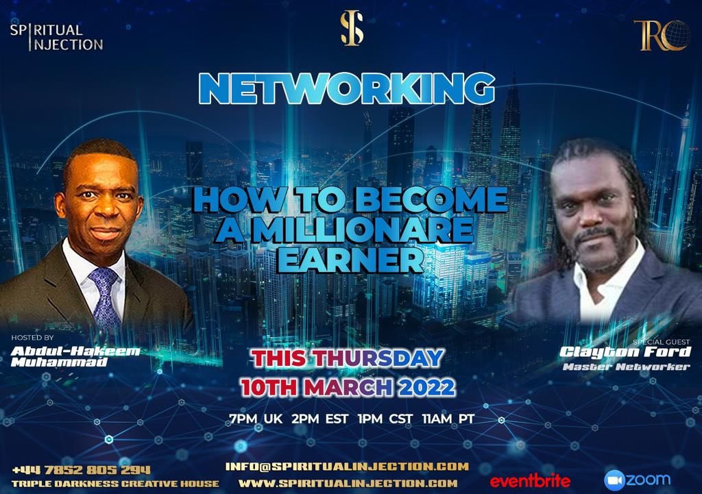 NationofIslamUK's tweet photo. TONIGHT AT 7PM
Networking!
How to become a millionaire earner!
Click the link below to register and Join
https://t.co/LW3vEpr9AY
#NOIEUROPE
#SPIRITUALINJECTION https://t.co/K5LrDpYet6